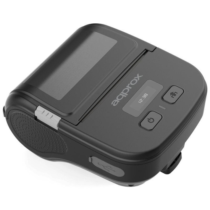 Impresora de Tickets Approx appPOS80PORTABLE/ Térmica/ Ancho papel 80mm/ USB-Bluetooth/ Negra