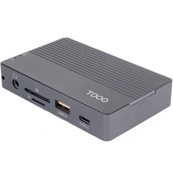 Docking USB Tipo-C TooQ TQE-2242G/ Ranura SSD M.2/ 1xHDMI/ 1xRJ45/ 1xUSB/ 1xUSB Tipo-C/ 1xLector Tarjetas/ 1x Jack 3.5/ 1xUSB Ti