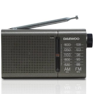 Radio Portátil Daewoo DW1035/ a Pilas/ Gris Oscuro