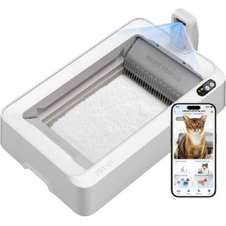 Arenero para Gatos Autolimpiable PetKit PuroBot Crystal Duo con Cámara/ Control desde APP/ Blanco