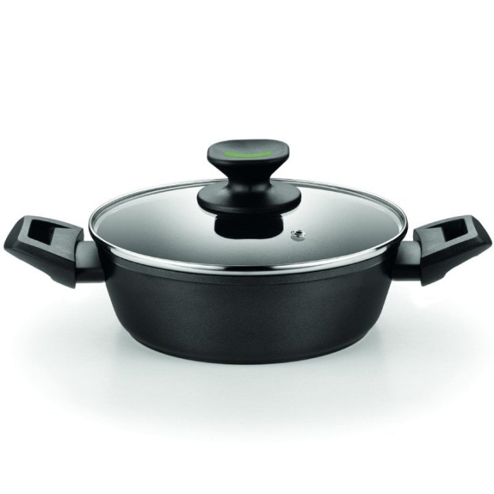 Cacerola Baja Monix Green M480528/ Ø28cm/ Aluminio forjado/ Apta para Inducción