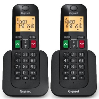 Teléfono Inalámbrico Gigaset Elemental 400 DUO/ Negro