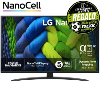 Televisor LG NanoCell AI NANO82 43NANO82A6B 43'/ Ultra HD 4K/ Smart TV/ WiFi