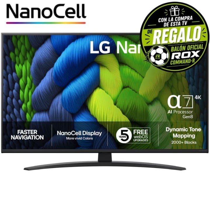 Televisor LG NanoCell AI NANO82 43NANO82A6B 43'/ Ultra HD 4K/ Smart TV/ WiFi