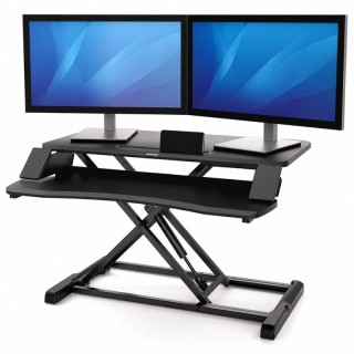 Soporte de Sobremesa Elevable Fellowes Sit-Stand Lotus Corsivo/ hasta 15kg/ Negro