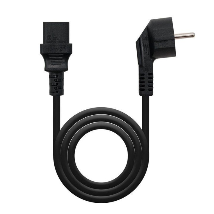Cable Alimentación CPU Nanocable 10.22.0110/ Schuko Macho - C13 Hembra/ 10m/ Negro