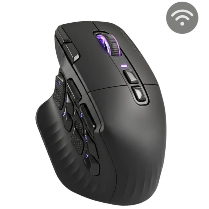 Ratón Gaming Mars Gaming MMW-HEX16/ Batería Recargable/ Hasta 24000 DPI
