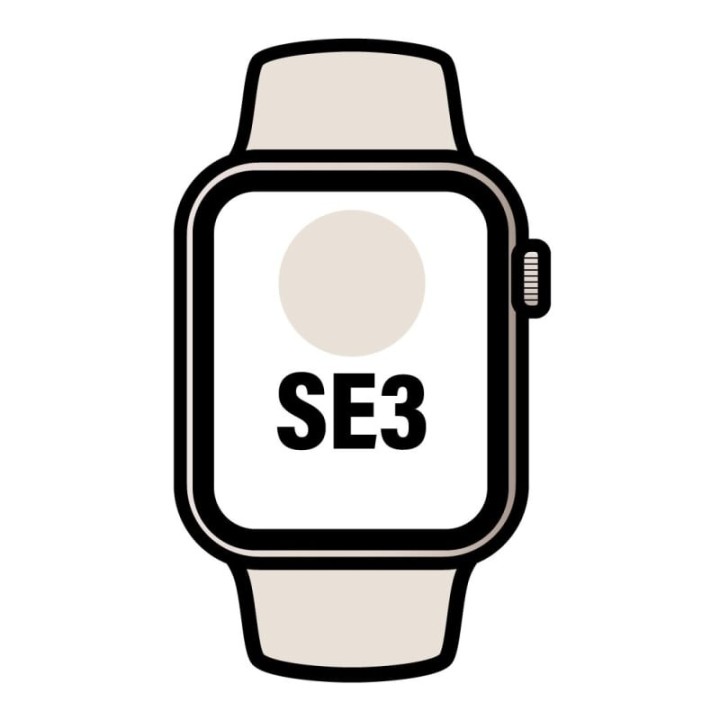 Apple Watch SE3/ GPS/ Cellular/ 44mm/ Caja de Aluminio Blanco Estrella/ Correa Deportiva Arena M/L