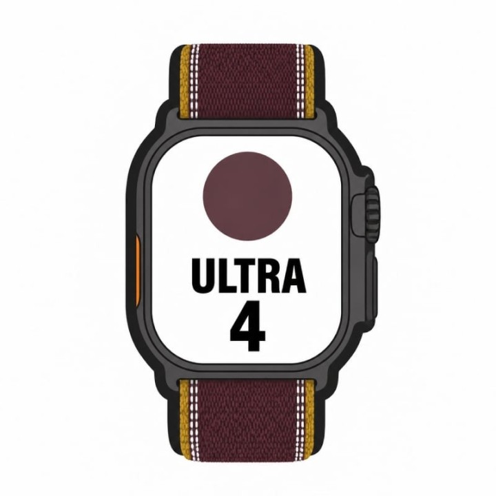 Apple Watch Ultra 4/ GPS/ 49mm/ Caja de Titanio Negro/ Correa Loop Trail Burdeos M/L
