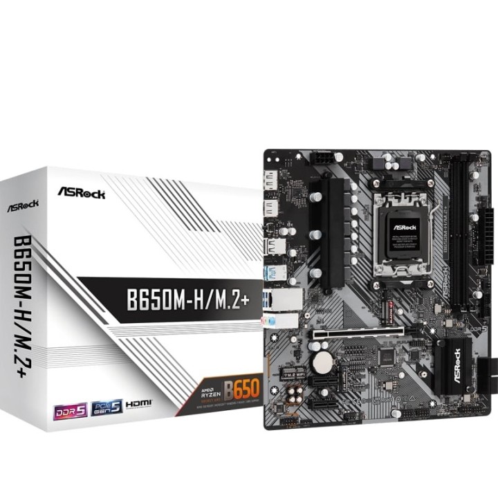 Placa Base Asrock B650M-H/M.2+/ DDR5/ PCIe 4.0/ Socket AM5/ Micro ATX