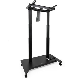 Soporte de Suelo Eléctrico/ Inclinable/ Ajustable con Ruedas TooQ UROS FSM03-B para TV 52-84'/ hasta 100kg