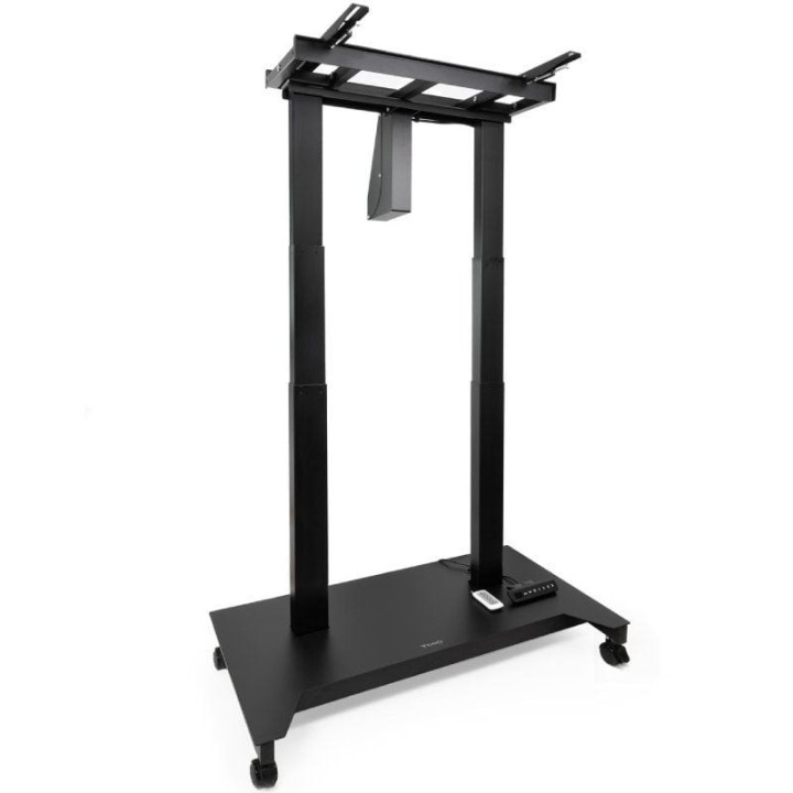 Soporte de Suelo Eléctrico/ Inclinable/ Ajustable con Ruedas TooQ UROS FSM03-B para TV 52-84'/ hasta 100kg