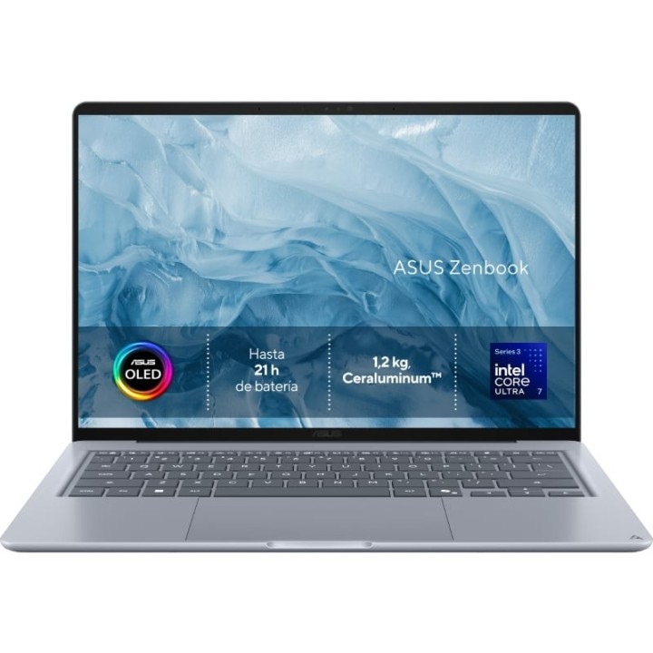 Portátil Asus ZenBook 14 OLED UX3480AA-U1537 Intel Core Ultra 7-355/ 16GB/ 512GB SSD/ 14'/ Sin Sistema Operativo