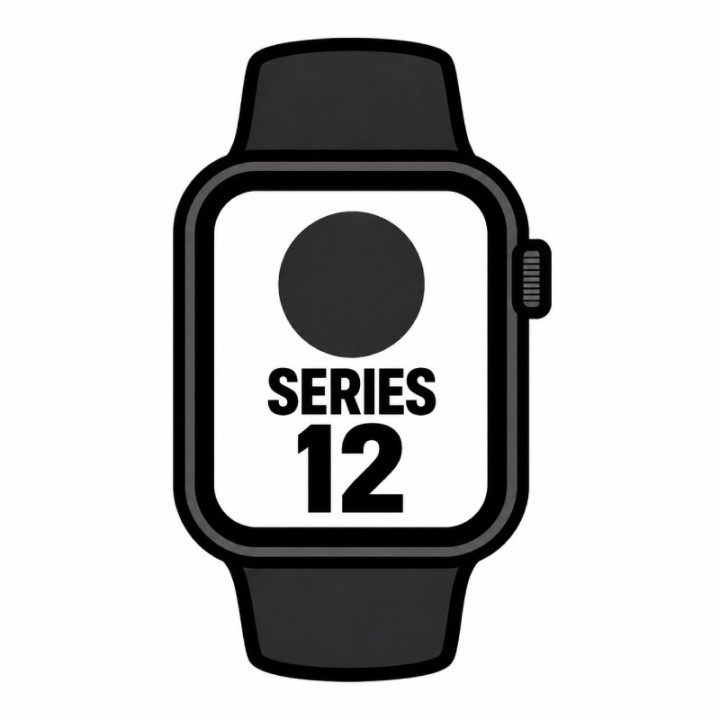 Apple Watch Series 12/ GPS/ Cellular/ 46mm/ Negro/ Correa Deportiva Negra (S/M)