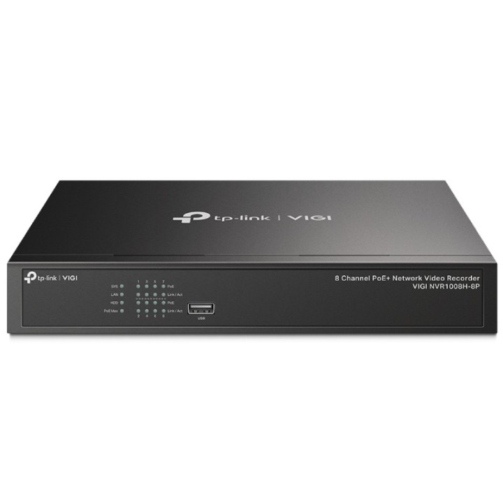 Videograbador TP-Link VIGI NVR1008H-8P/ 8 canales/ admite hasta 10TB